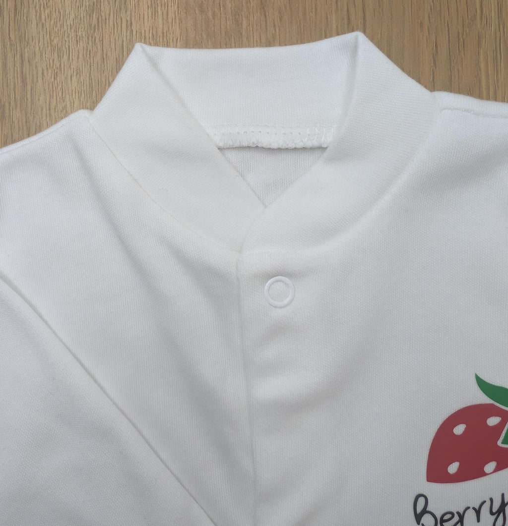 Personalised Strawberry Babygrow