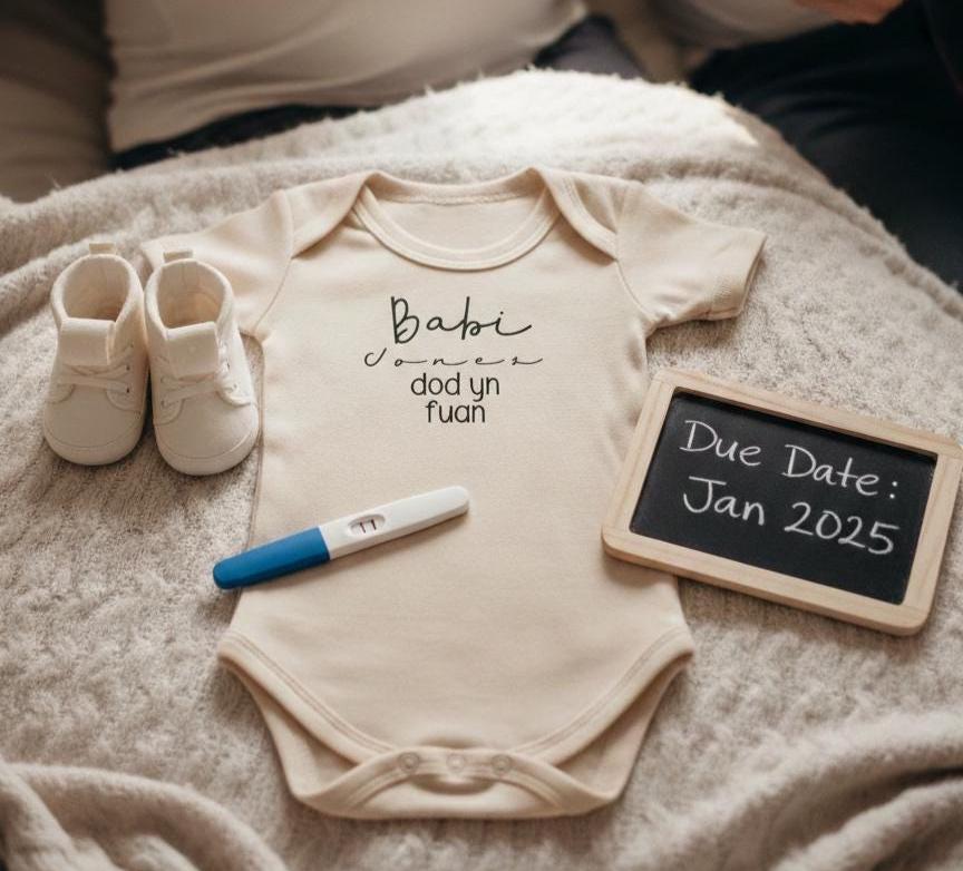 Pregnancy Announcement Personalised Bodysuit