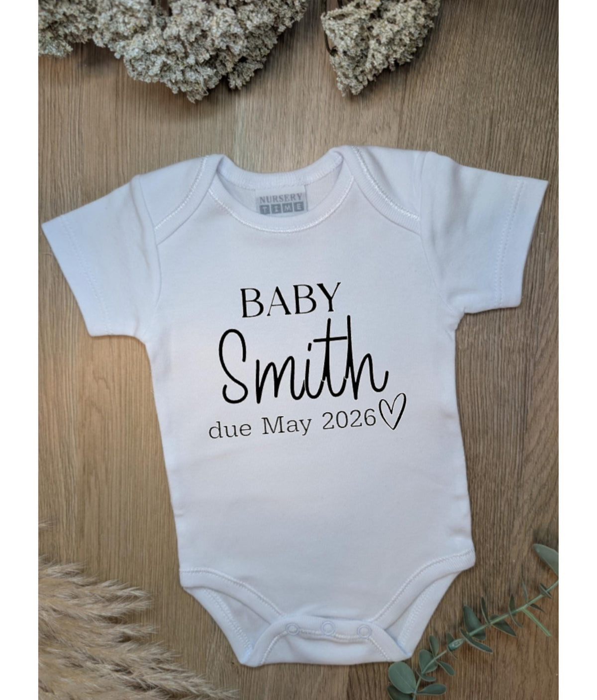 Personalised Baby Announcement Vest