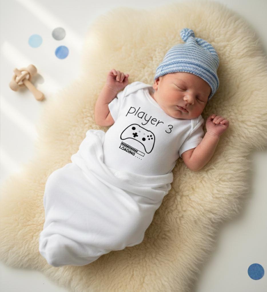 Personalised Baby Announcement Vest | Custom Text & Colour Baby Grow | Baby Reveal Outfit