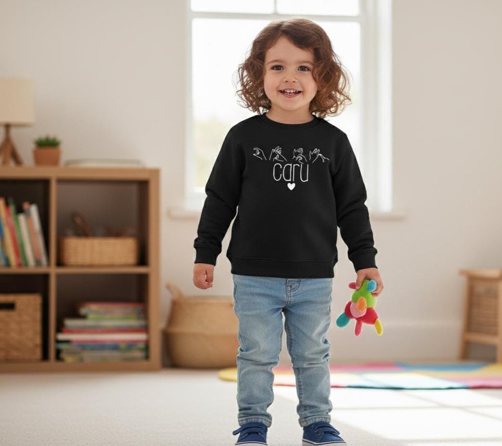 Welsh BSL Caru Kids Jumper