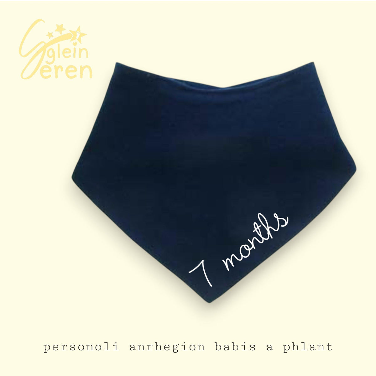 Baby Milestone Bandana Bib – “1 Whole Year” – Neutral Navy Baby Bib – Available Individually or Sets of 3, 4 or 12
