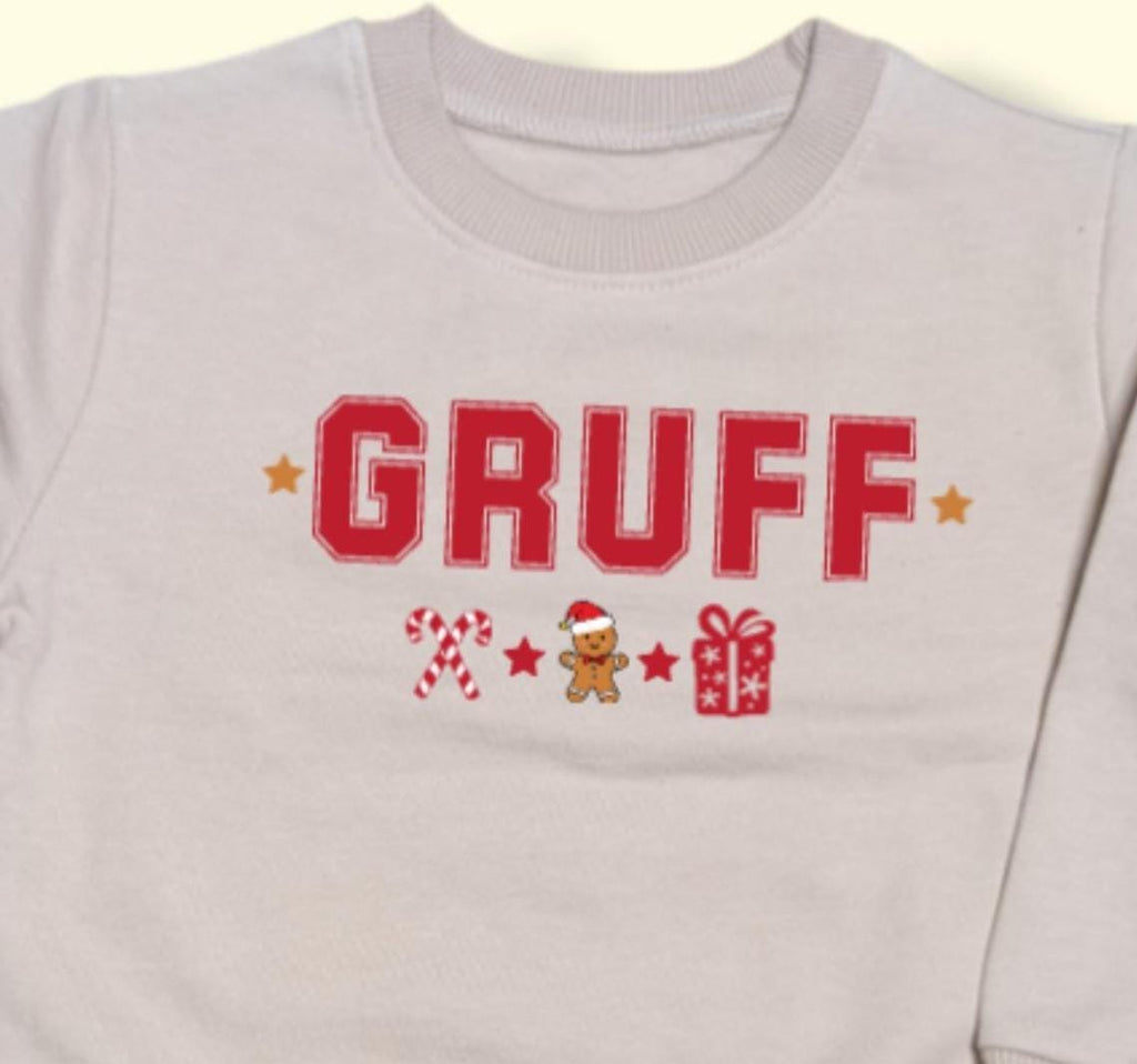 Personalised Kids Xmas Jumper – Name Sweatshirt with Festive Icons – Custom Holiday Top -  1-2 years