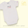 Personalised Welsh Baby Vest “Caru Ti Am Byth” | Santes Dwynwen Baby Gift - Name on Sleeve
