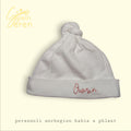 Personalised Baby Hat with Name – Newborn Beanie, Custom Baby Gift