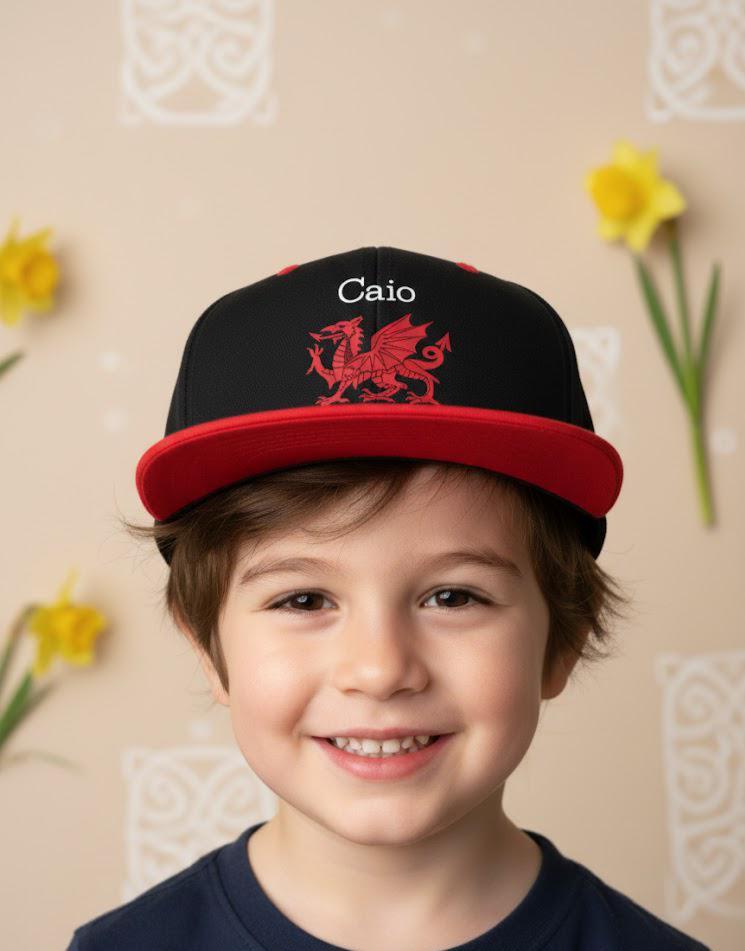 Personalised Welsh Dragon Cap