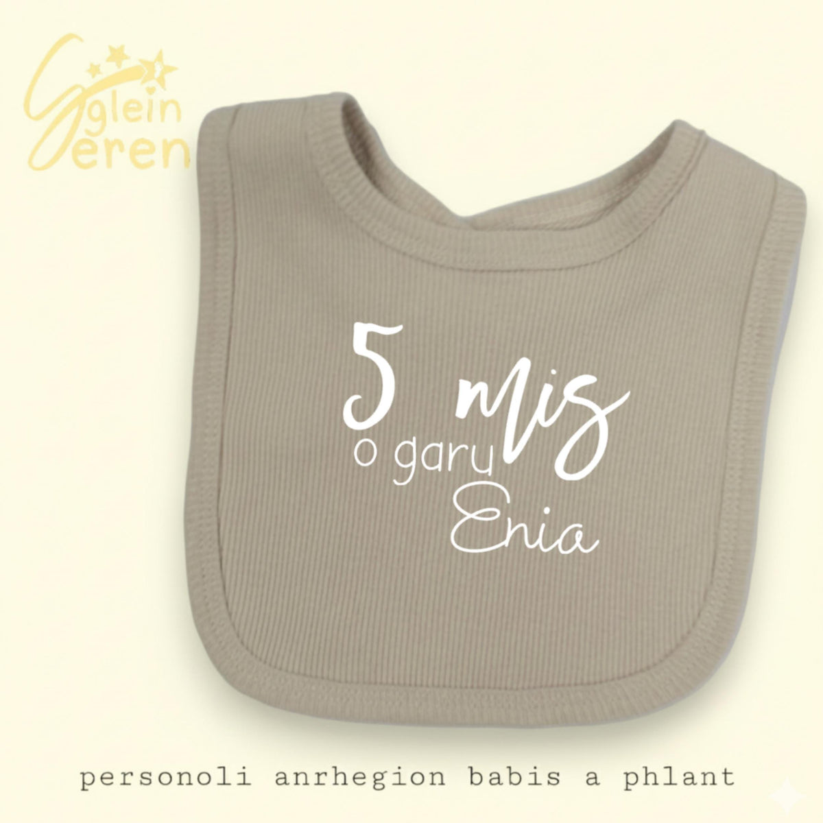 Welsh Personalised Milestones Bib