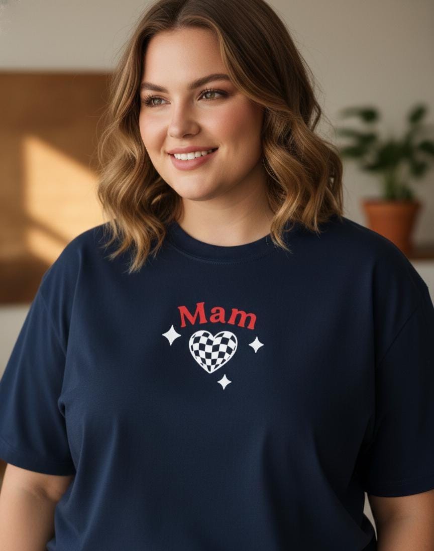 Adult Oversized Personalised 'Mam' Tee
