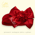 Personalised Baby Headband with Name – Red Bow & Flower Hairband, Welsh Baby Gift, Newborn Photo Prop, Baby Girl Accessory