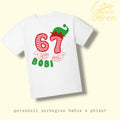 Personalized 67 Kids Christmas Elf T-Shirt – Festive Holiday Tee