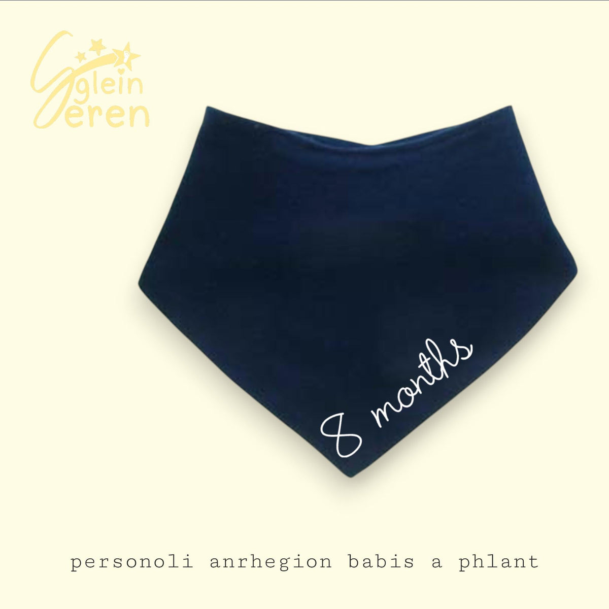 Baby Milestone Bandana Bib – “1 Whole Year” – Neutral Navy Baby Bib – Available Individually or Sets of 3, 4 or 12
