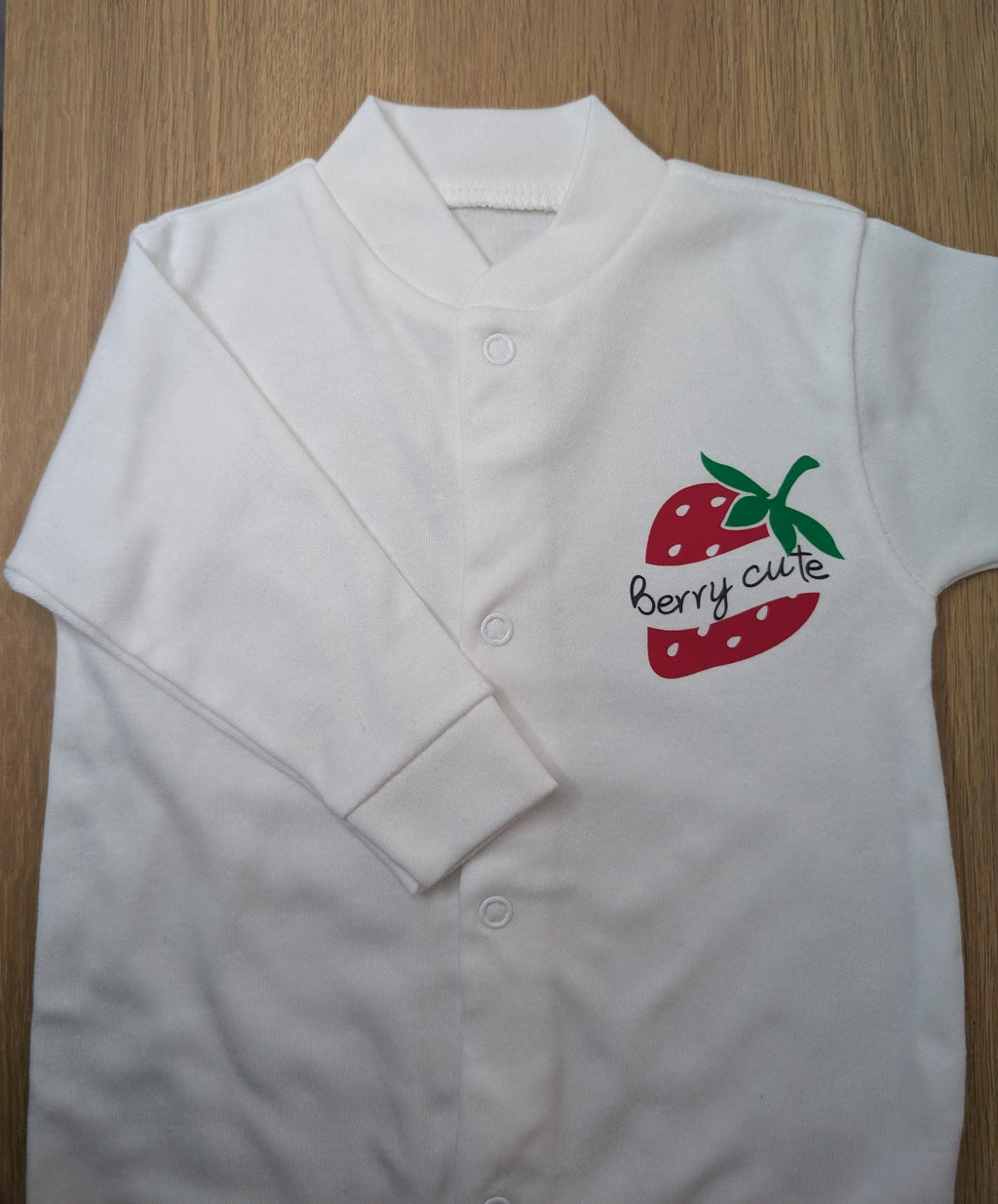 Personalised Strawberry Babygrow