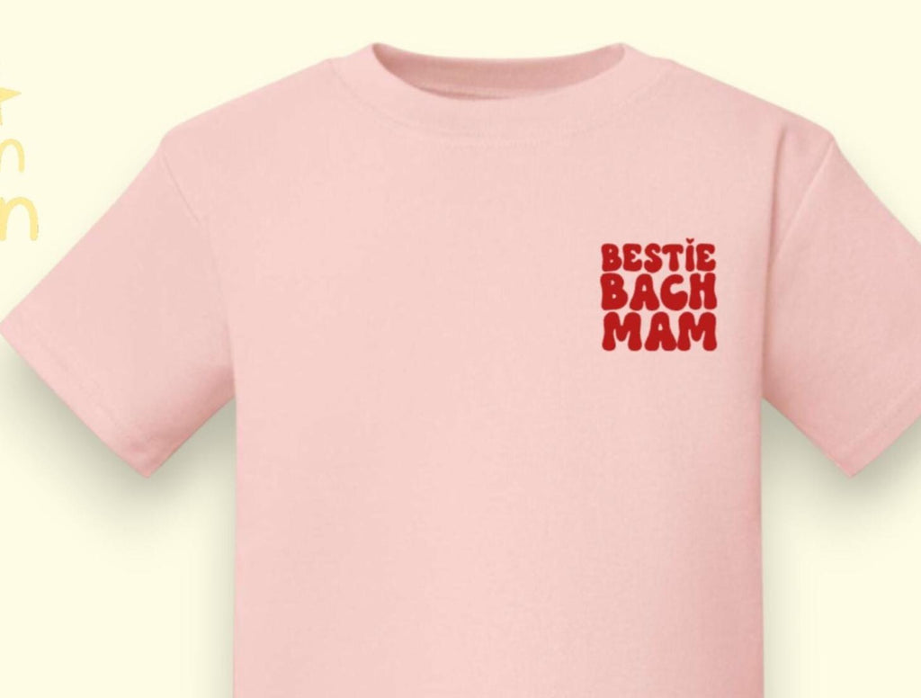 Bestie Bach Dad Kids T-Shirt | Welsh Phrase Children Tee | Cute Welsh Gift for Kids