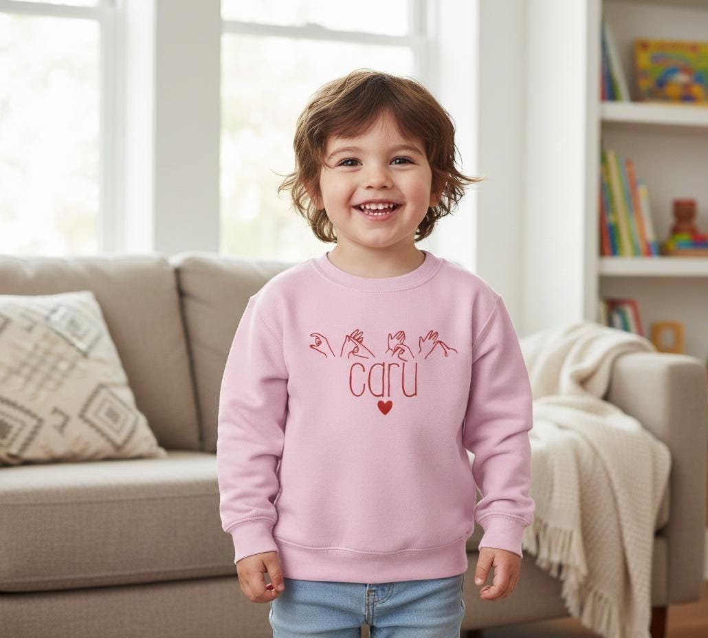 Welsh BSL Caru Kids Jumper