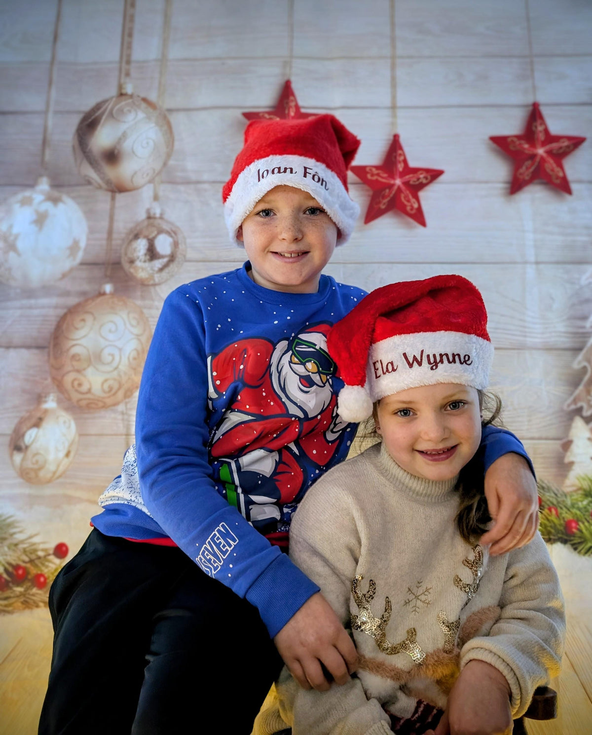 Personalised Red Santa Hat – Custom Name Christmas Hat for  Kids – 16x12 Inch Festive Gift