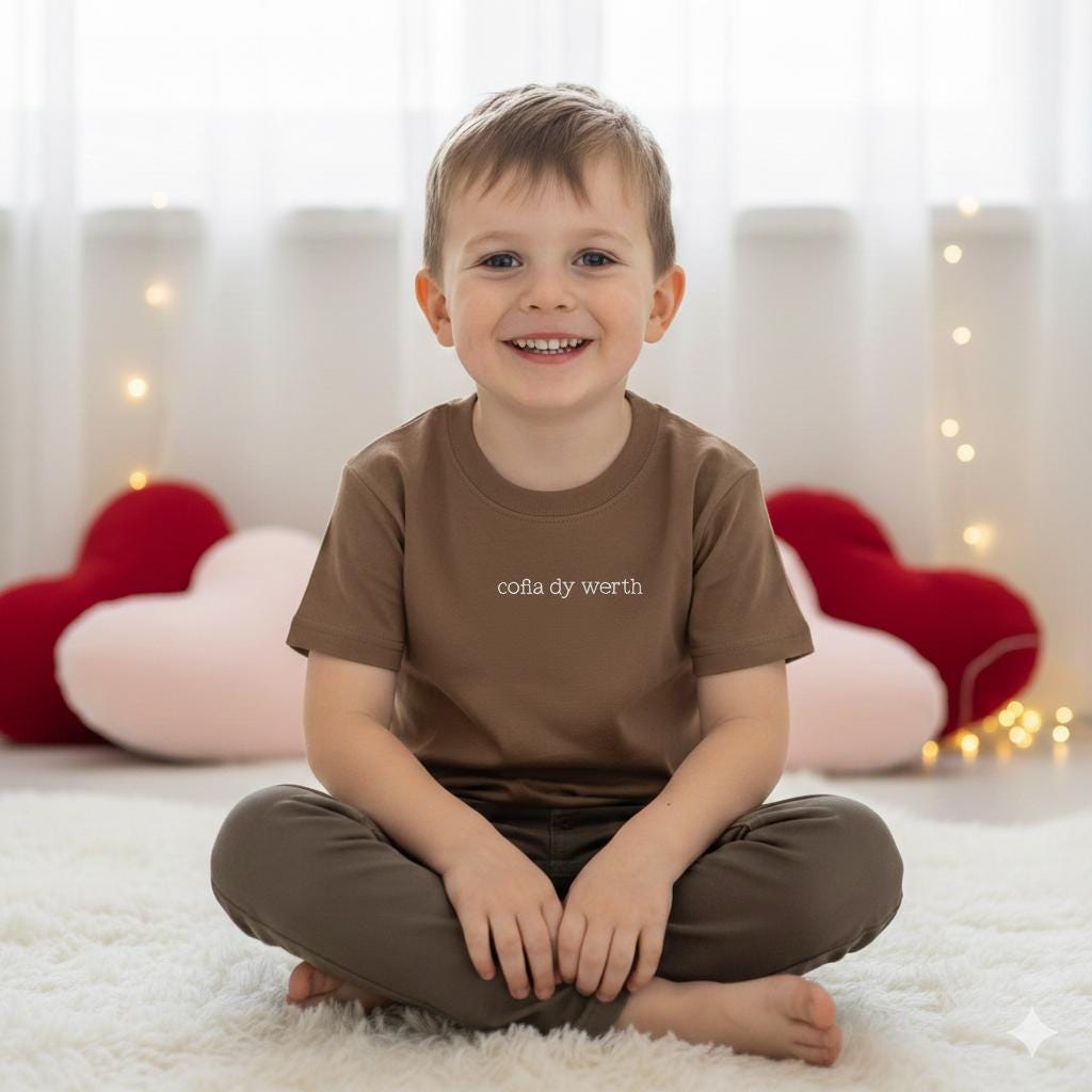 Personalised Welsh Children’s T-Shirt | CustomWelsh Sayings | Santes Dwynwen Gift