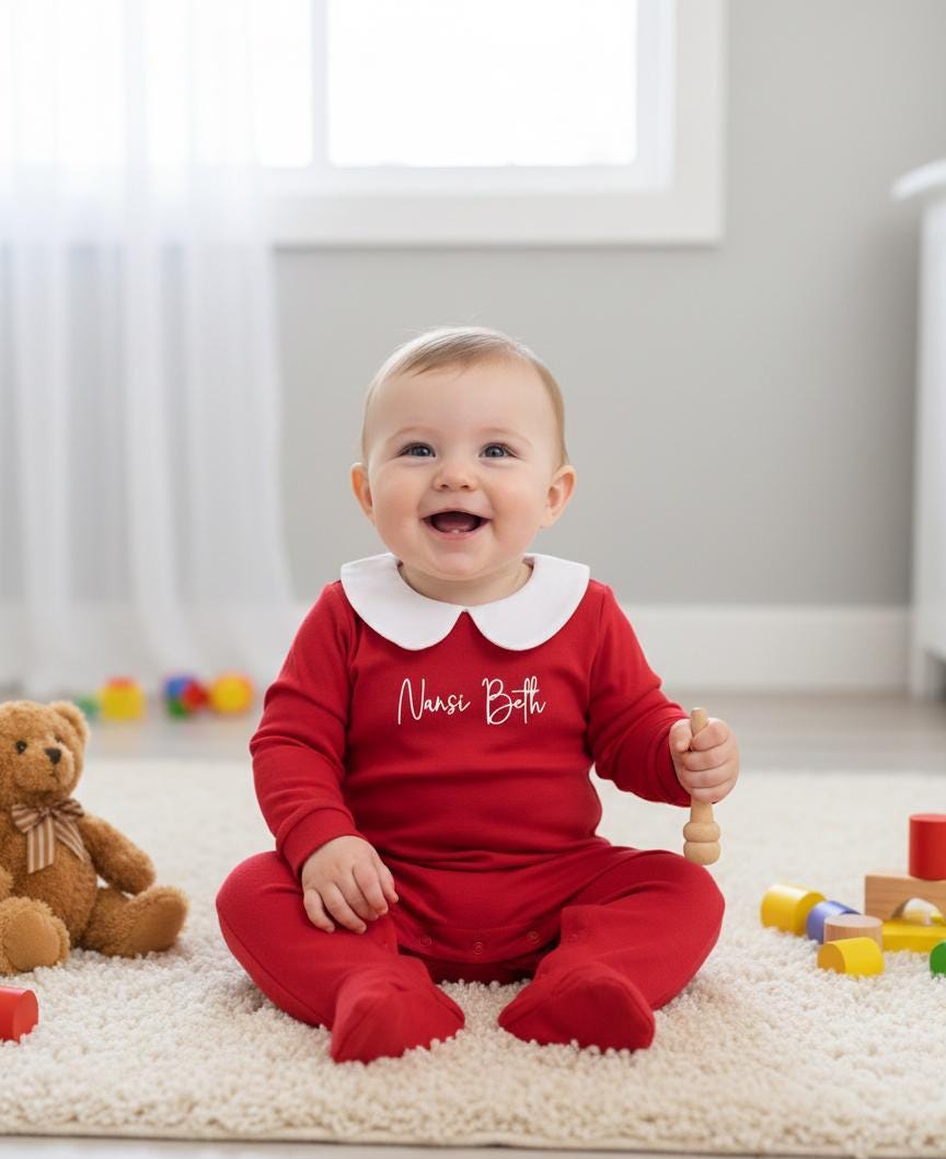 Personalised with Name Collared Bodysuit