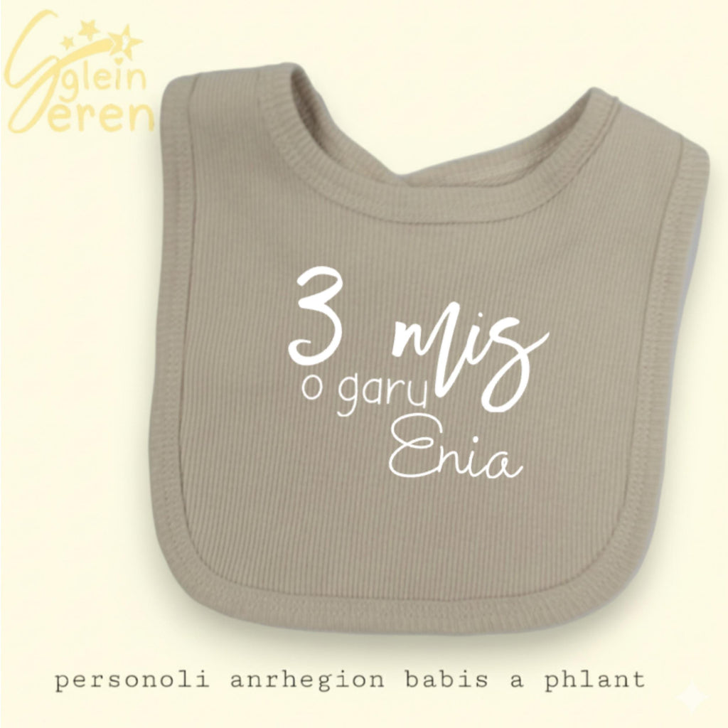 Welsh Personalised Milestones Bib