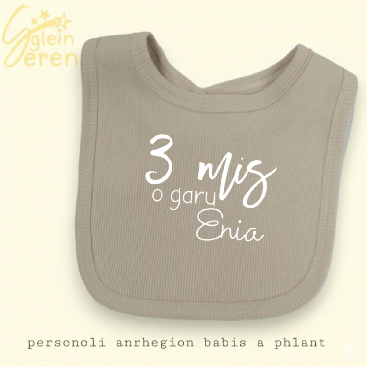 Welsh Personalised Milestones Bib