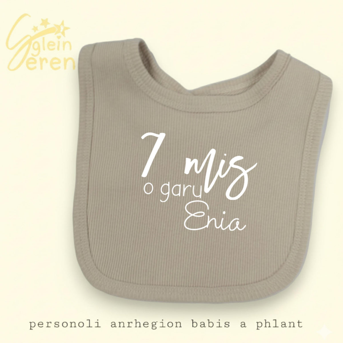 Welsh Personalised Milestones Bib