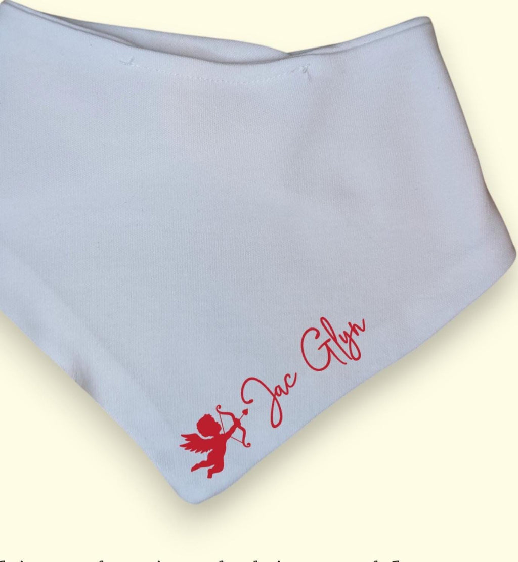 Personalised Baby Bib | Custom Name Bib | Santes Dwynwen Gift