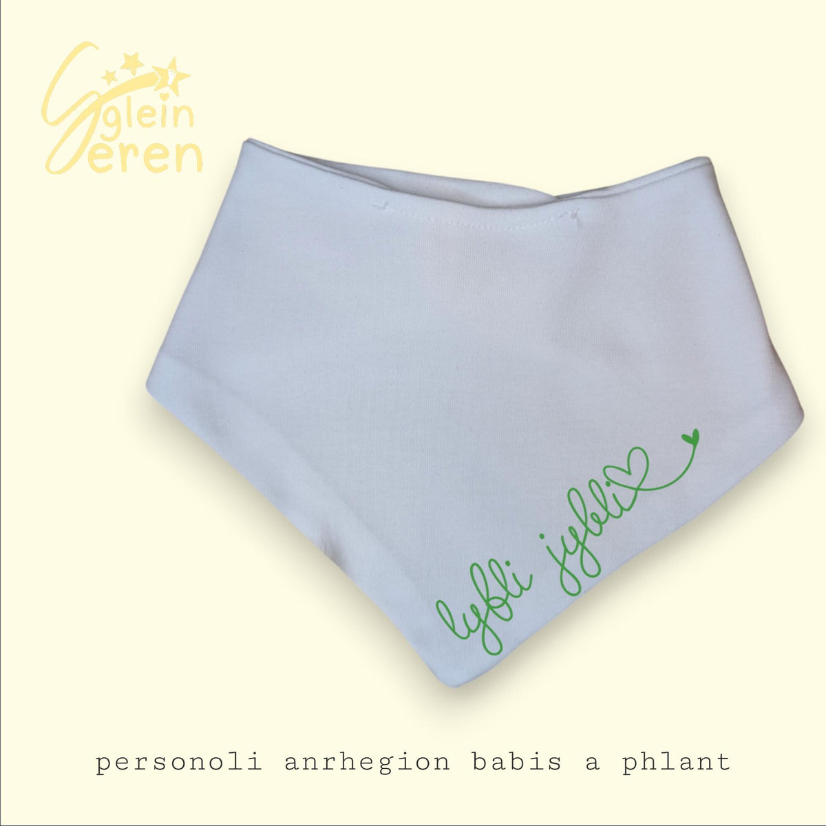 Personalised Baby Bib | “Lyfli Jybli” Welsh Phrase | Choose Font Colour | Welsh Baby Gift