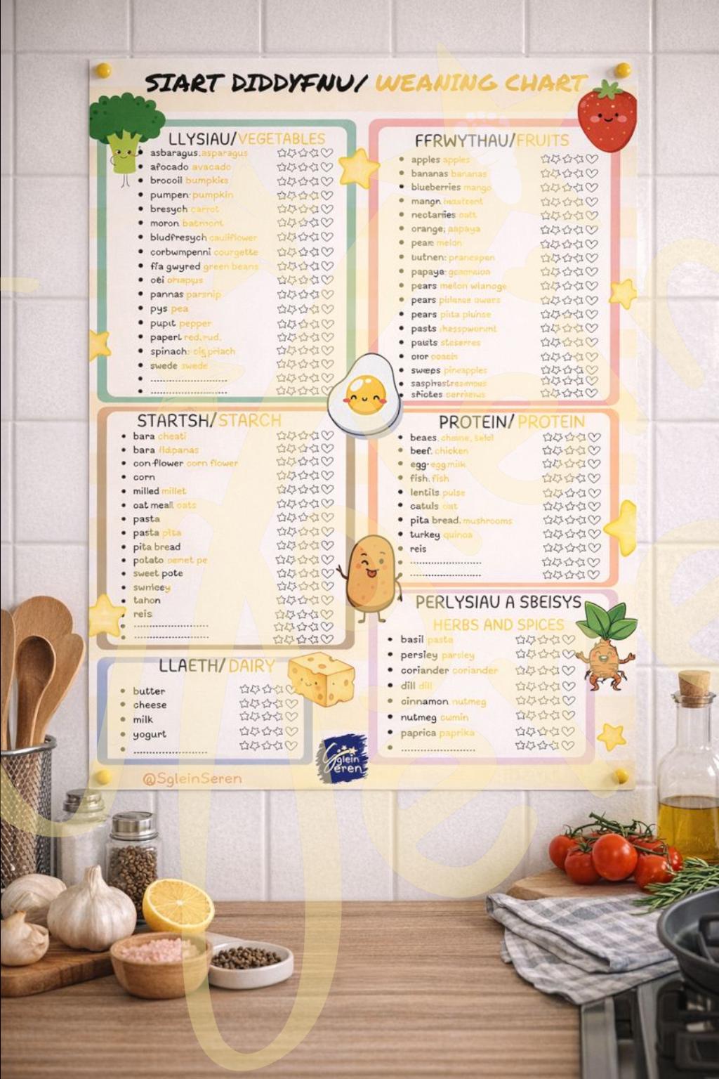 Bilingual A3 Weaning Chart