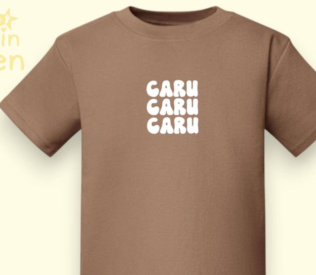 Caru Caru Caru Kids T-Shirt | Welsh Phrase Children Tee | Cute Welsh Gift for Kids