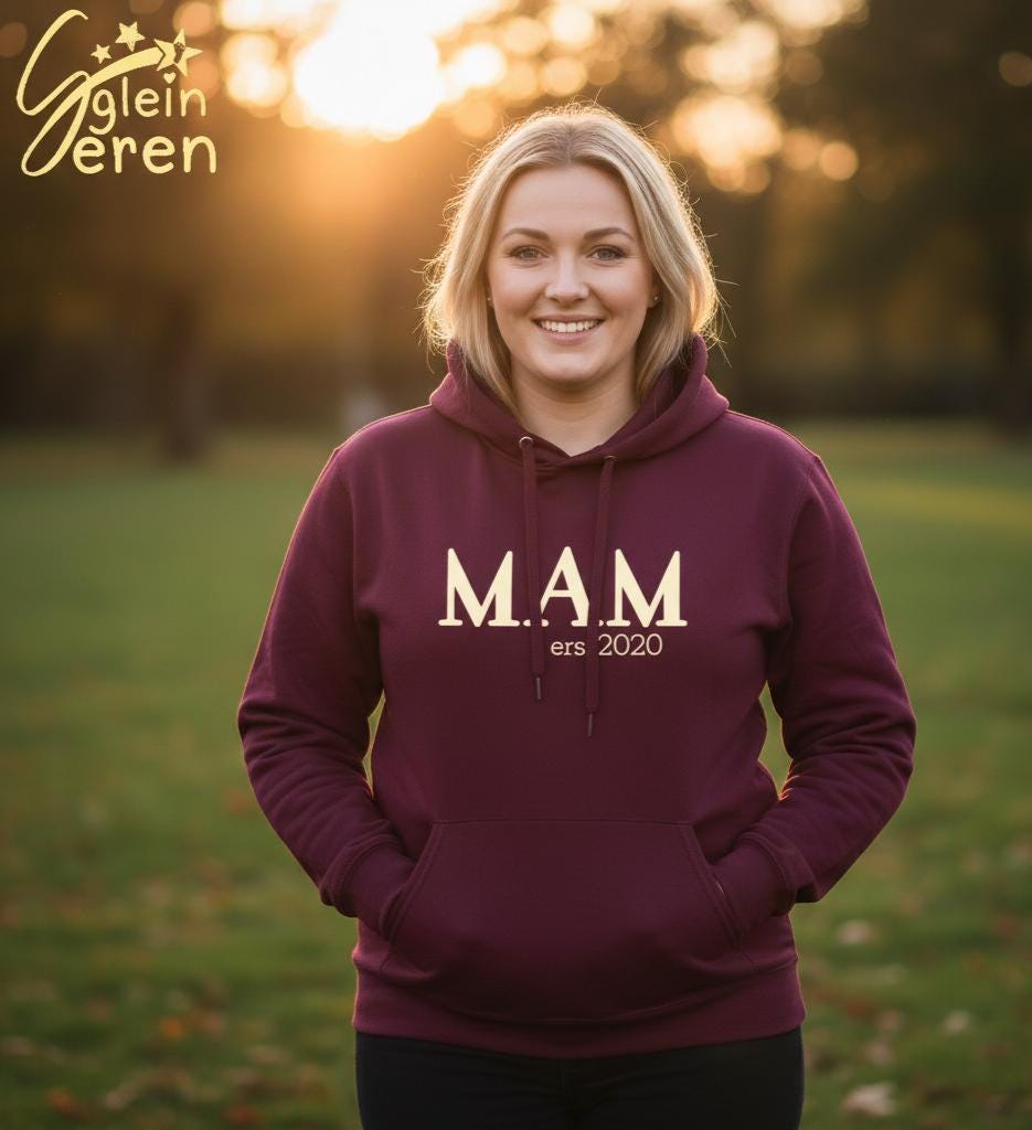 Adult Personalised Mam Since (year) Hoodie