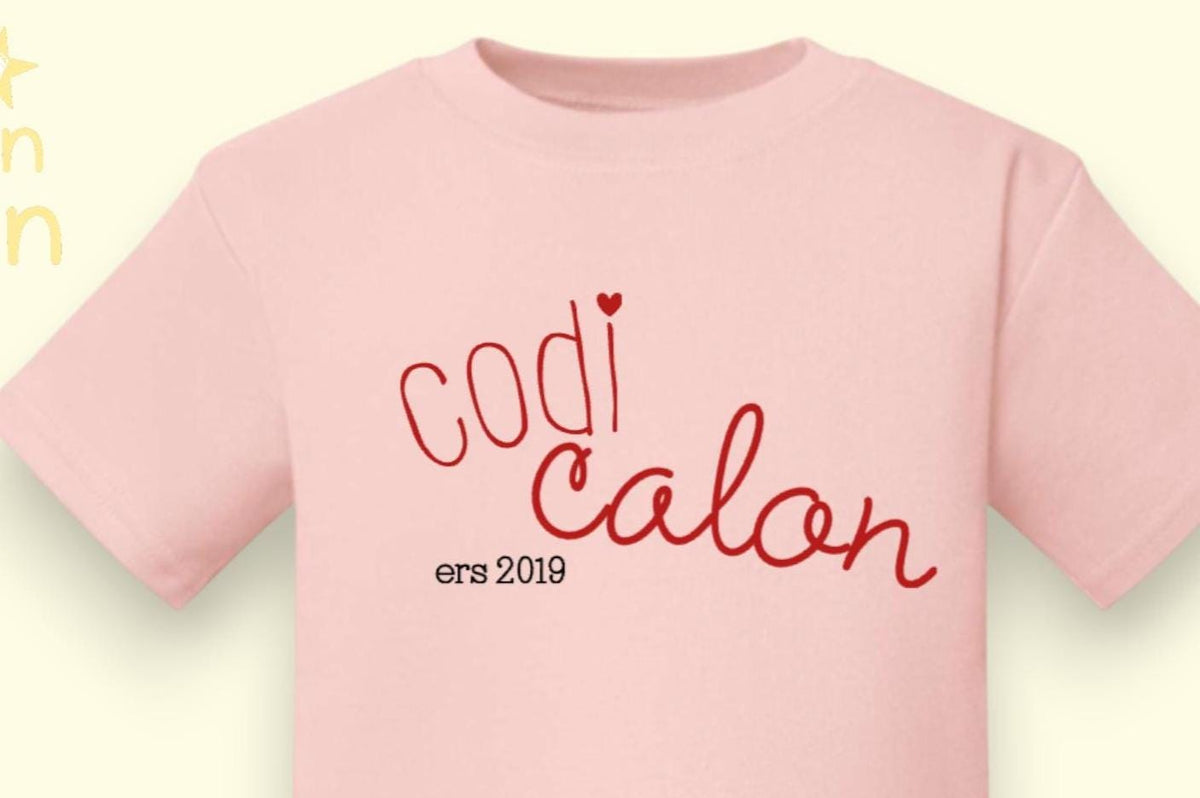 Personalised Year Born Kids T-Shirt | Codi Calon Welsh Tee | Santes Dwynwen Collection | Birthday Gift