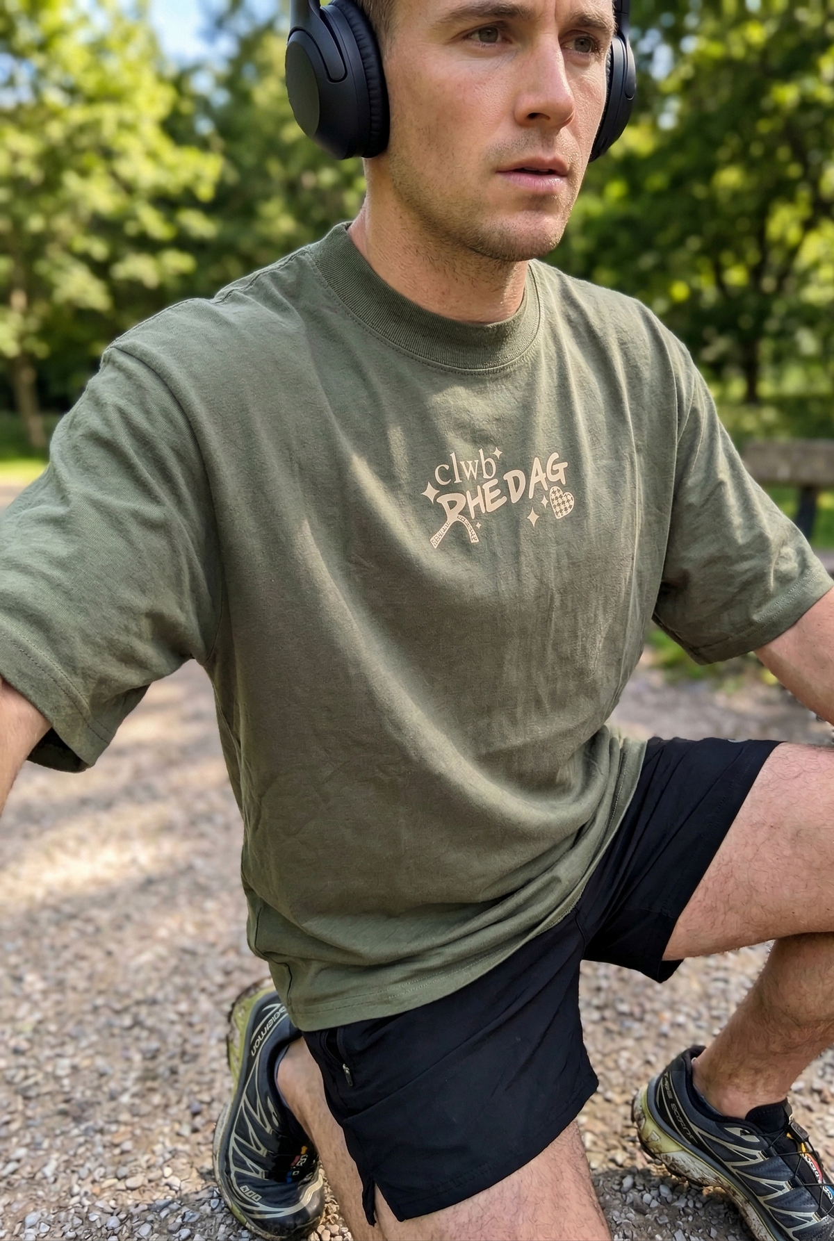 Oversized Uni Sex Clwb Rhedeg Tee