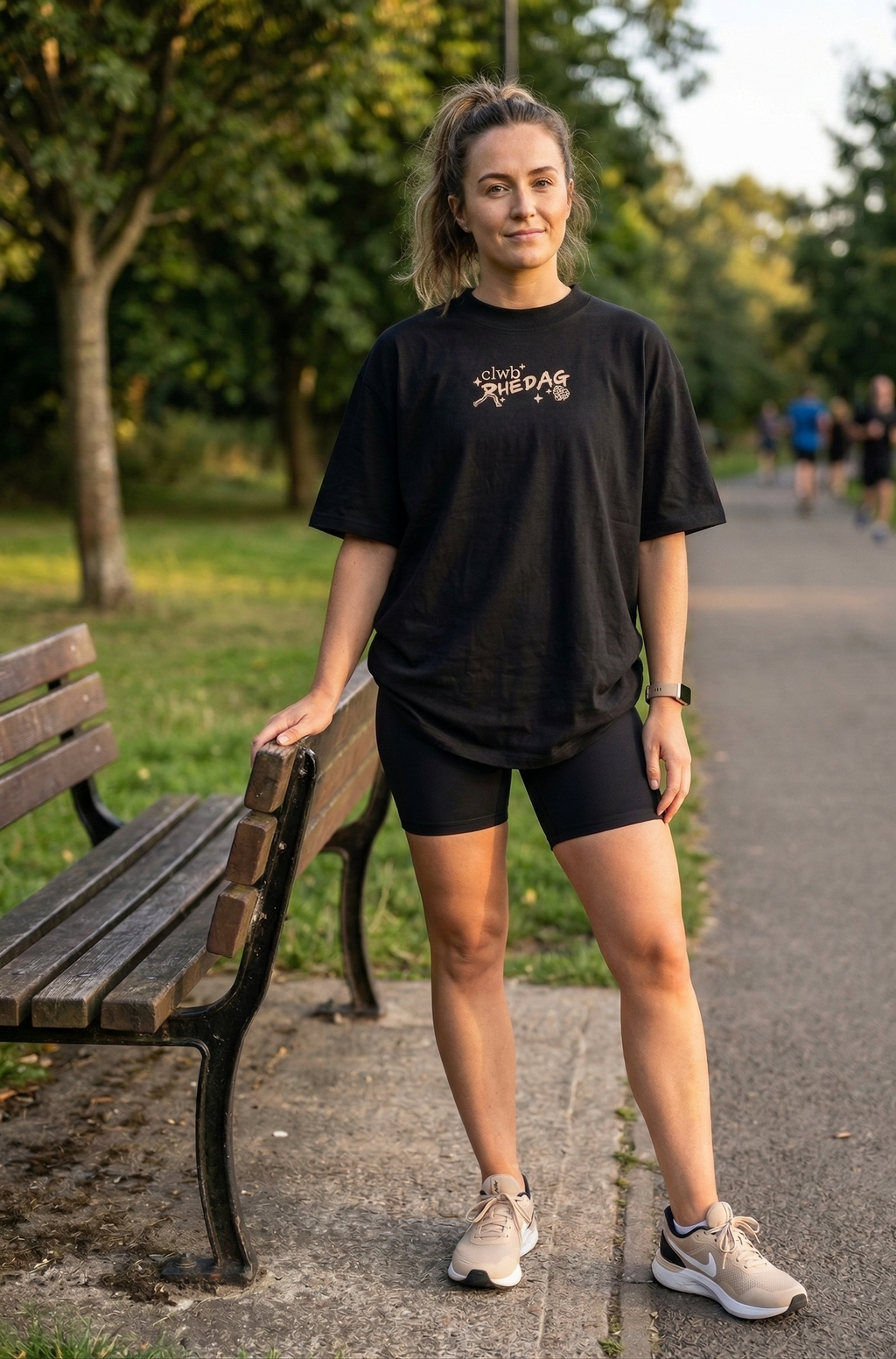 Oversized Uni Sex Clwb Rhedeg Tee