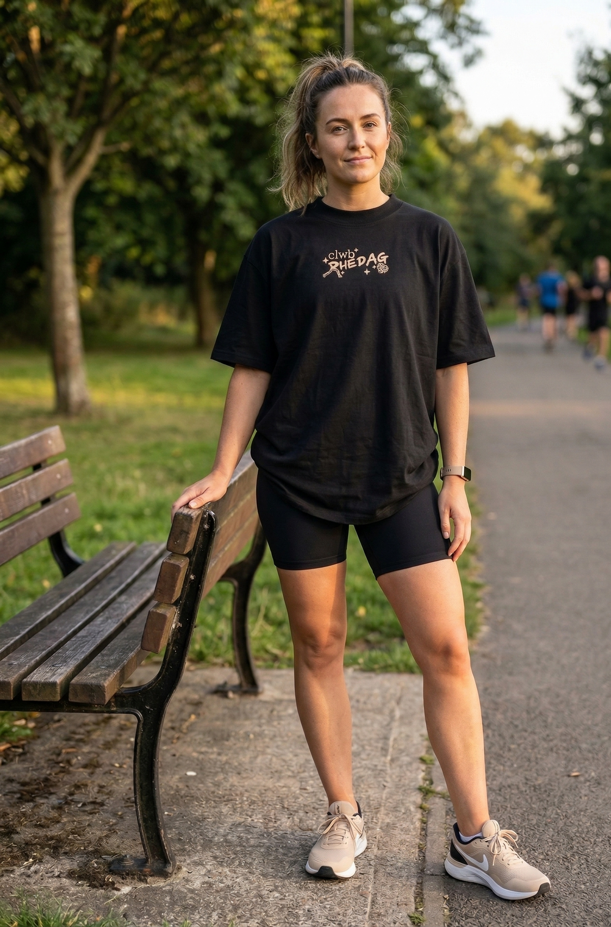 Oversized Uni Sex Clwb Rhedeg Tee