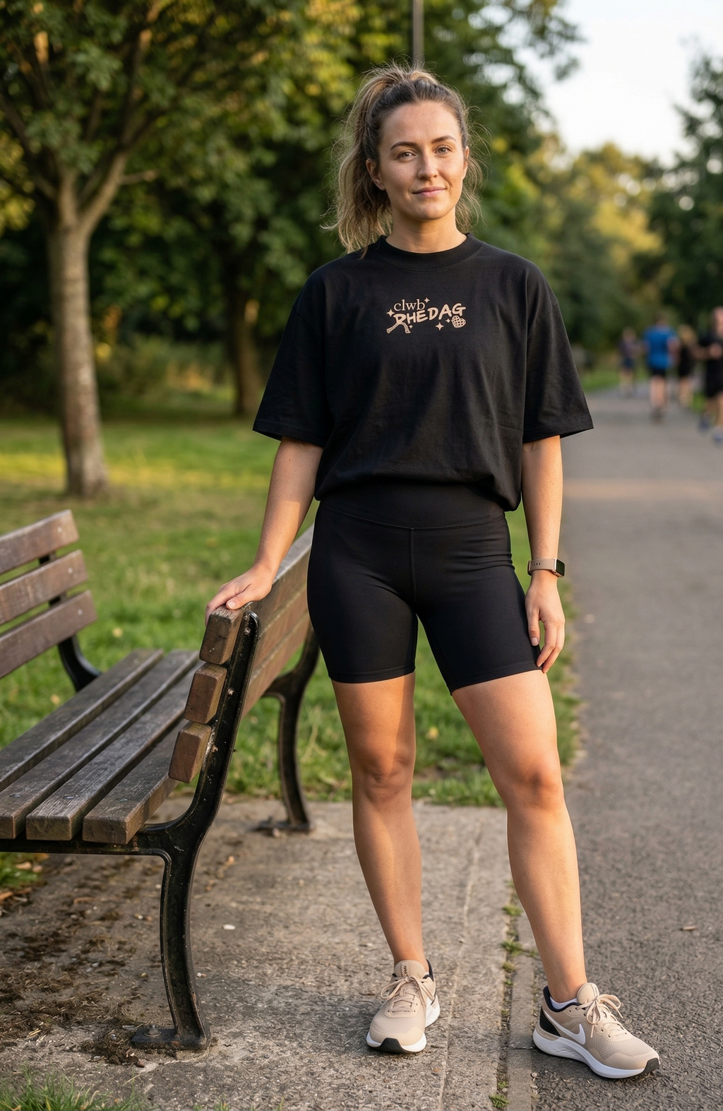 Oversized Uni Sex Clwb Rhedeg Tee