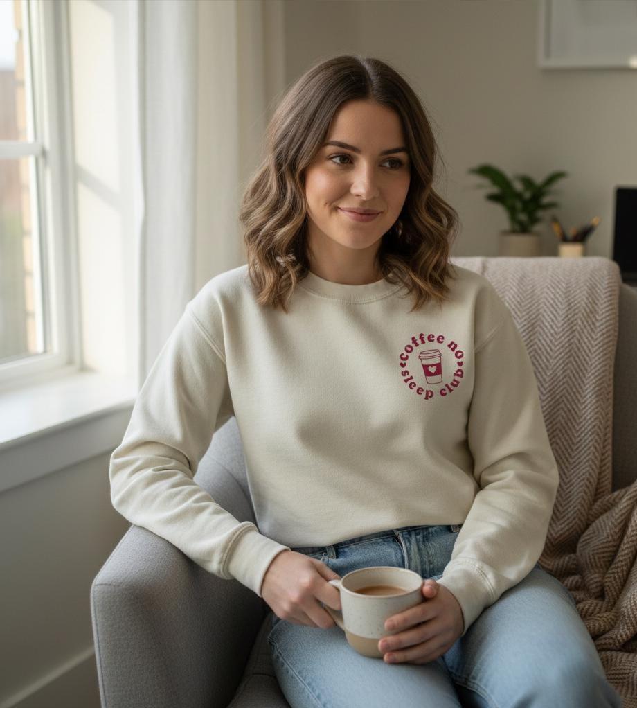 Adult Coffee No Sleep Club Adult Sweatshirt