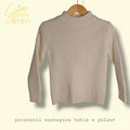 Vintage Ribbed Mock Turtleneck Sweate