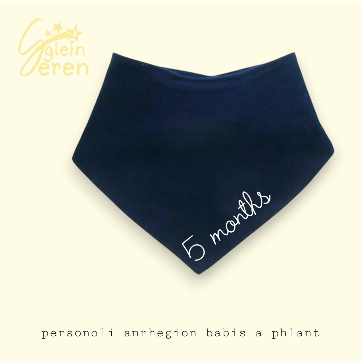 Baby Milestone Bandana Bib – “1 Whole Year” – Neutral Navy Baby Bib – Available Individually or Sets of 3, 4 or 12