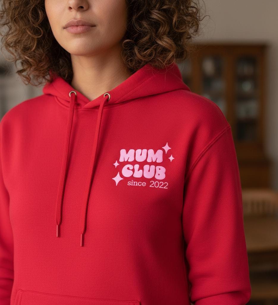 Adult Mum Club Personalised Hoodie- English or Welsh