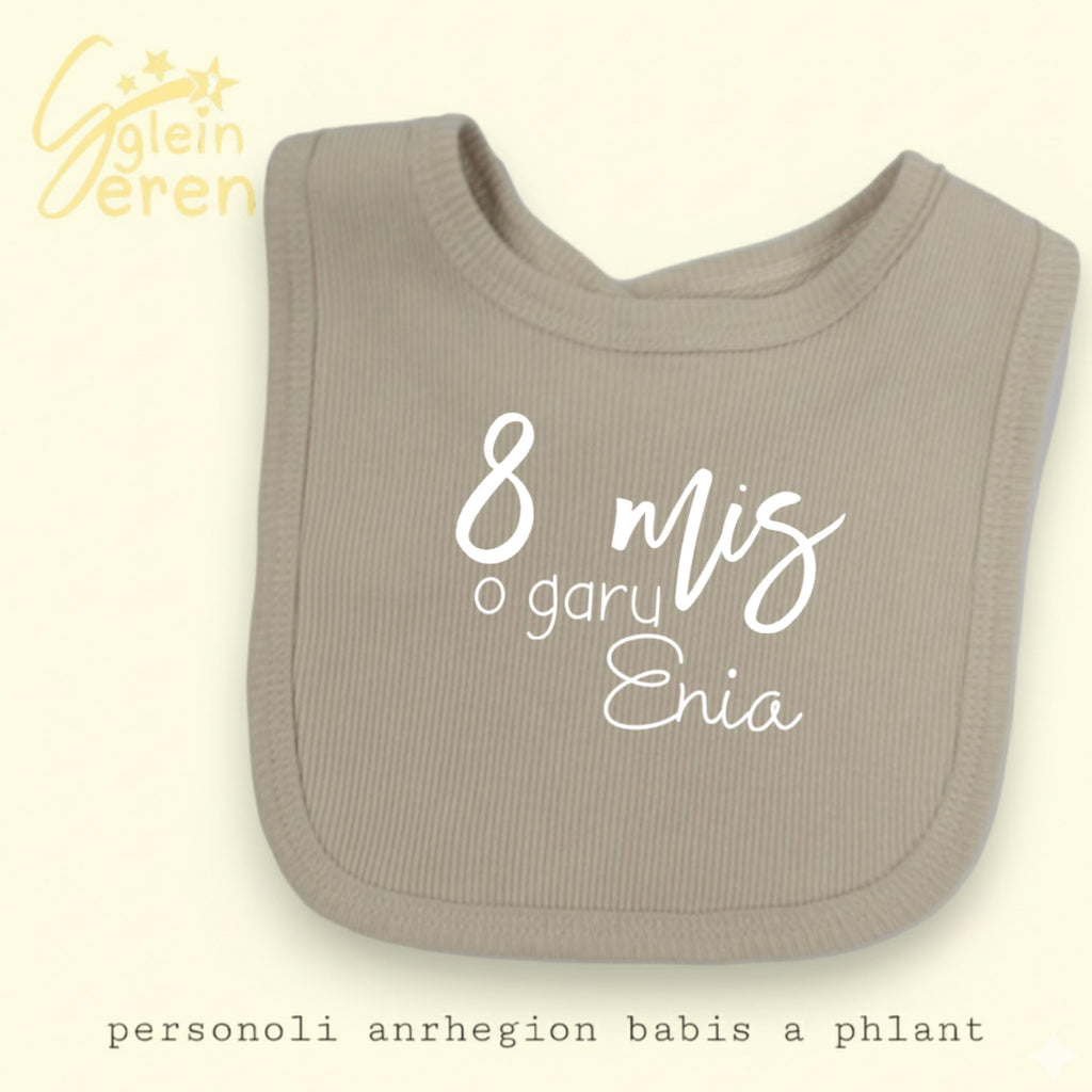 Welsh Personalised Milestones Bib