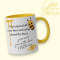 "Taste The Honey" Bumblebee Ceramic Coffee Mug – Two-Tone Yellow Accent Mug