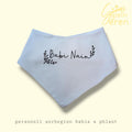 Personalised 'Babi Nain' Welsh Baby Bib | Cotton Dribble Bib