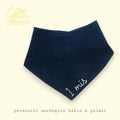 Welsh Baby Milestone Bandana Bib – “1 Mis” – Personalised Baby Bib – Available Individually or Sets of 3, 4 or 12