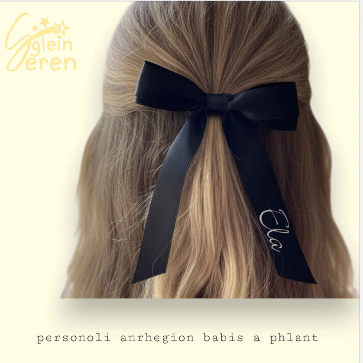Personalised Kids Ribbon Hair Clip