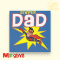 iwper Dad Welsh Greeting Card – Superhero Theme Father's Day Card