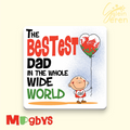 "The Bestest Dad in the Whole Wide World" Welsh Dragon Coaster (boy)