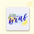 Bywyd Braf Lemon Coaster | Welsh “Beautiful Life” Gift