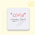 "Cofia Camau Bach" Inspirational Welsh Coaster – Motivational Steps Design