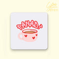 Cute Welsh Coaster – "Panad?" Heart Mug Design | Relatable Welsh Language Tea & Coffee Lover Gift, Kitchen Decor, New Home Housewarming Gift