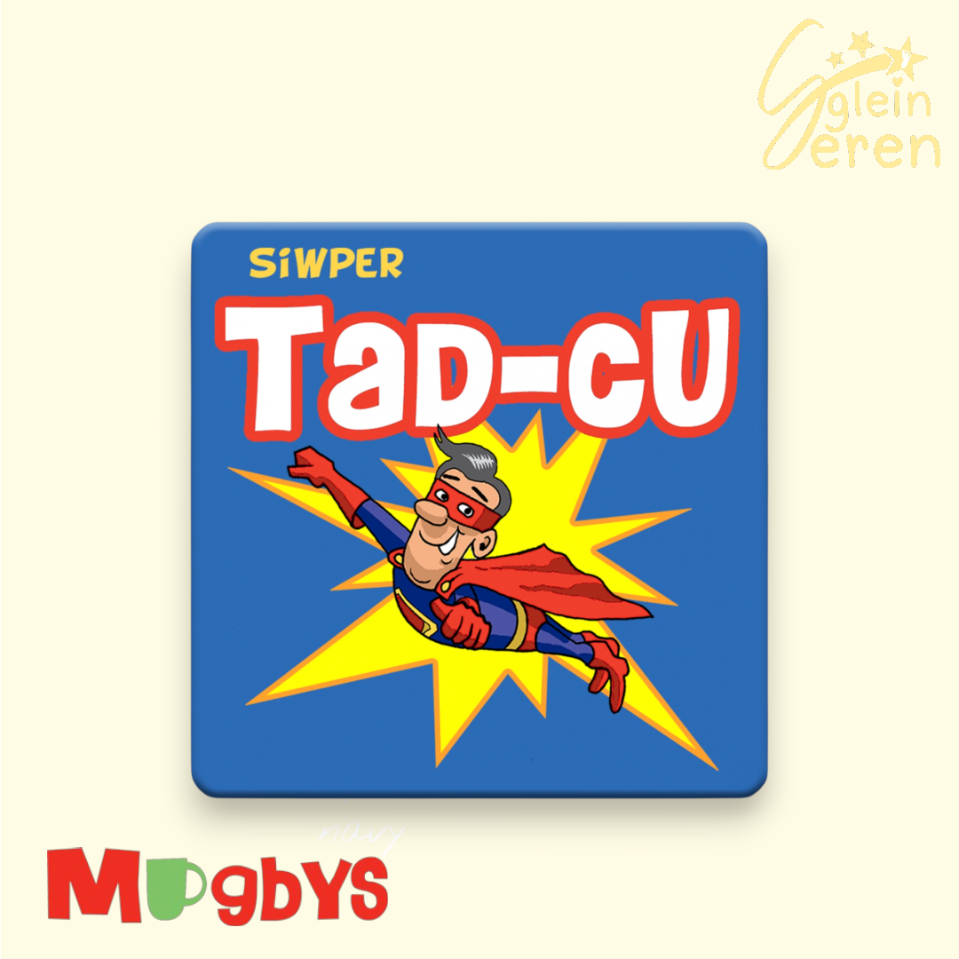 "Taid Gorau'r Byd i Gyd" Welsh Dragon Balloon Coaster