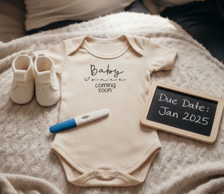 Pregnancy Announcement Personalised Bodysuit